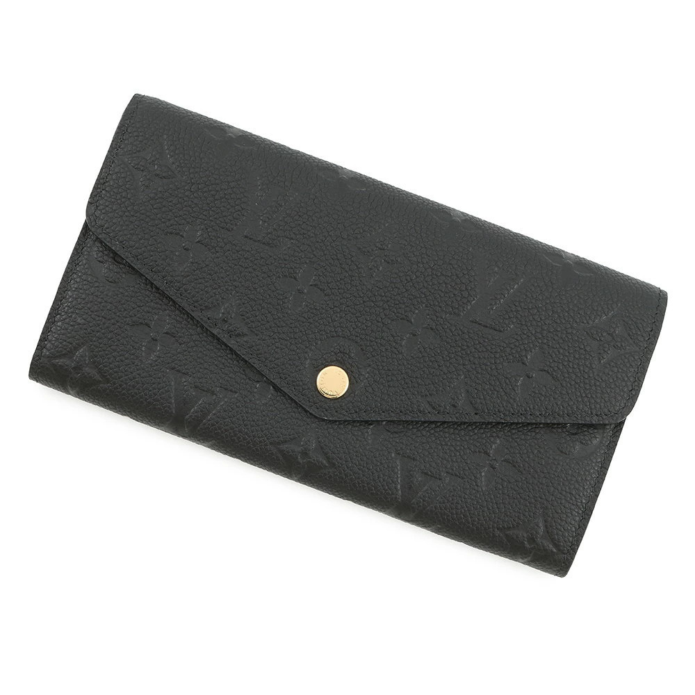 Louis Vuitton Long Wallet Monogram Empreinte Portefeuille Sarah Black